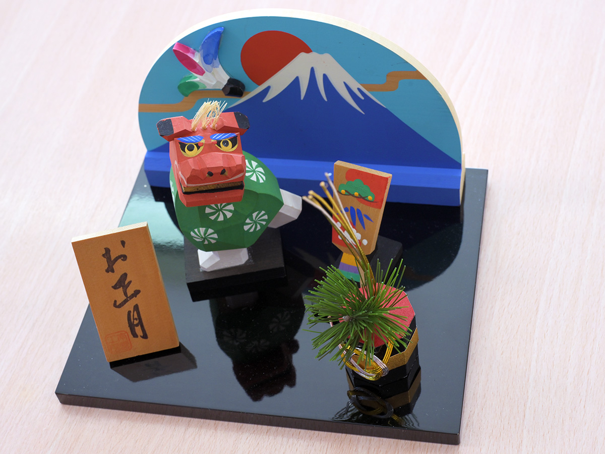 新年会のお正月の飾り