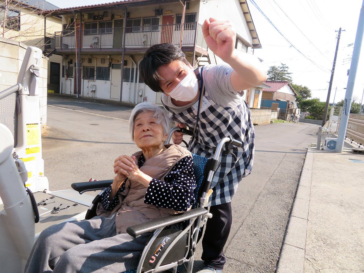 真間川へのお花見へ移動