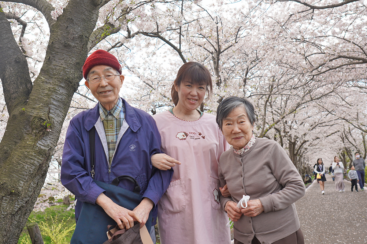 桜並木に「花咲かじいさん」現る！