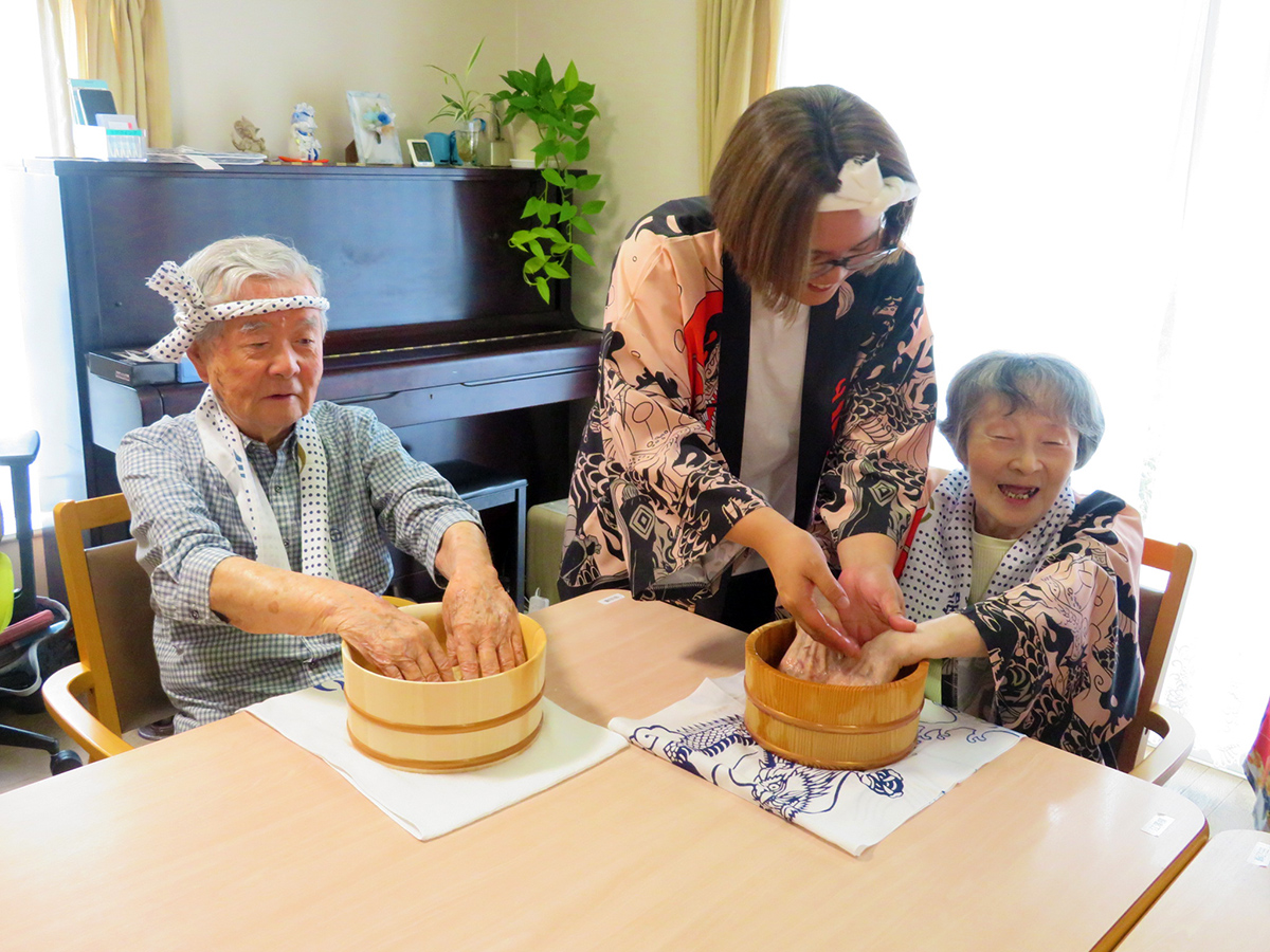 草津温泉の濃縮液を使った手浴